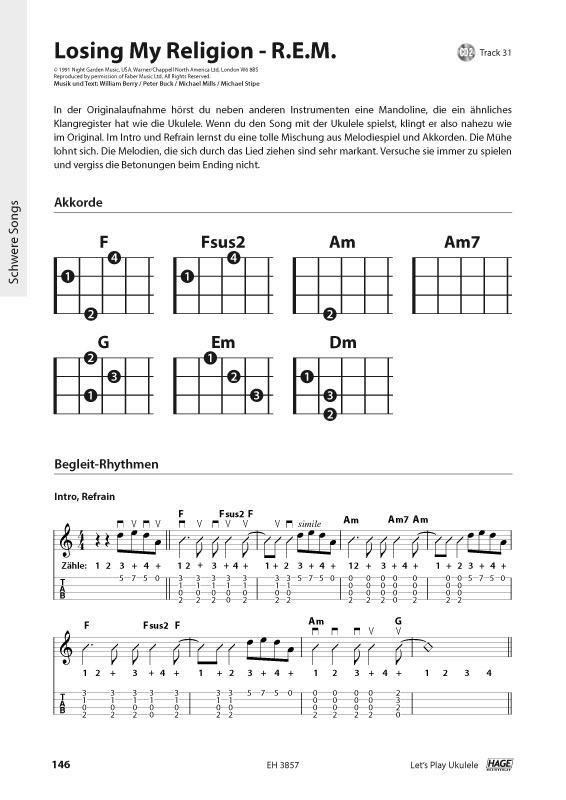 Beispielinhalt (Bild) Let's Play Ukulele (mit 2 CDs)