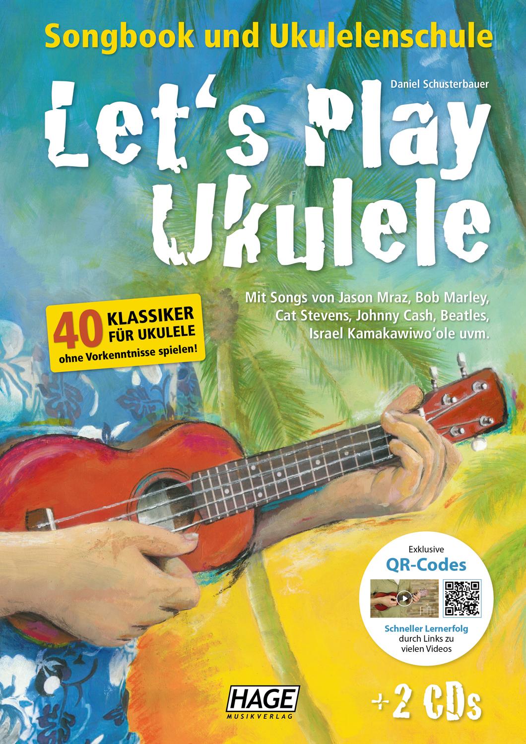Vorderes Coverbild Let's Play Ukulele (mit 2 CDs)