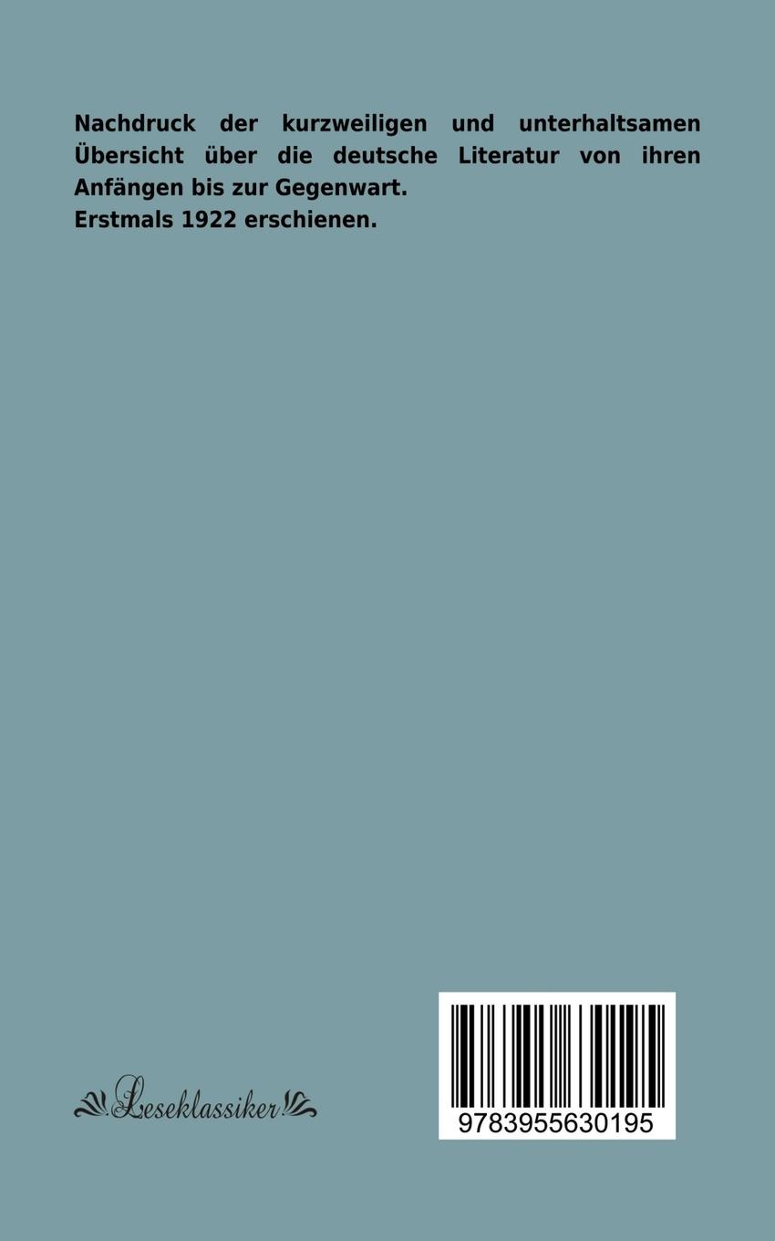 Rückseitencover Deutsche Literaturgeschichte in einer Stunde