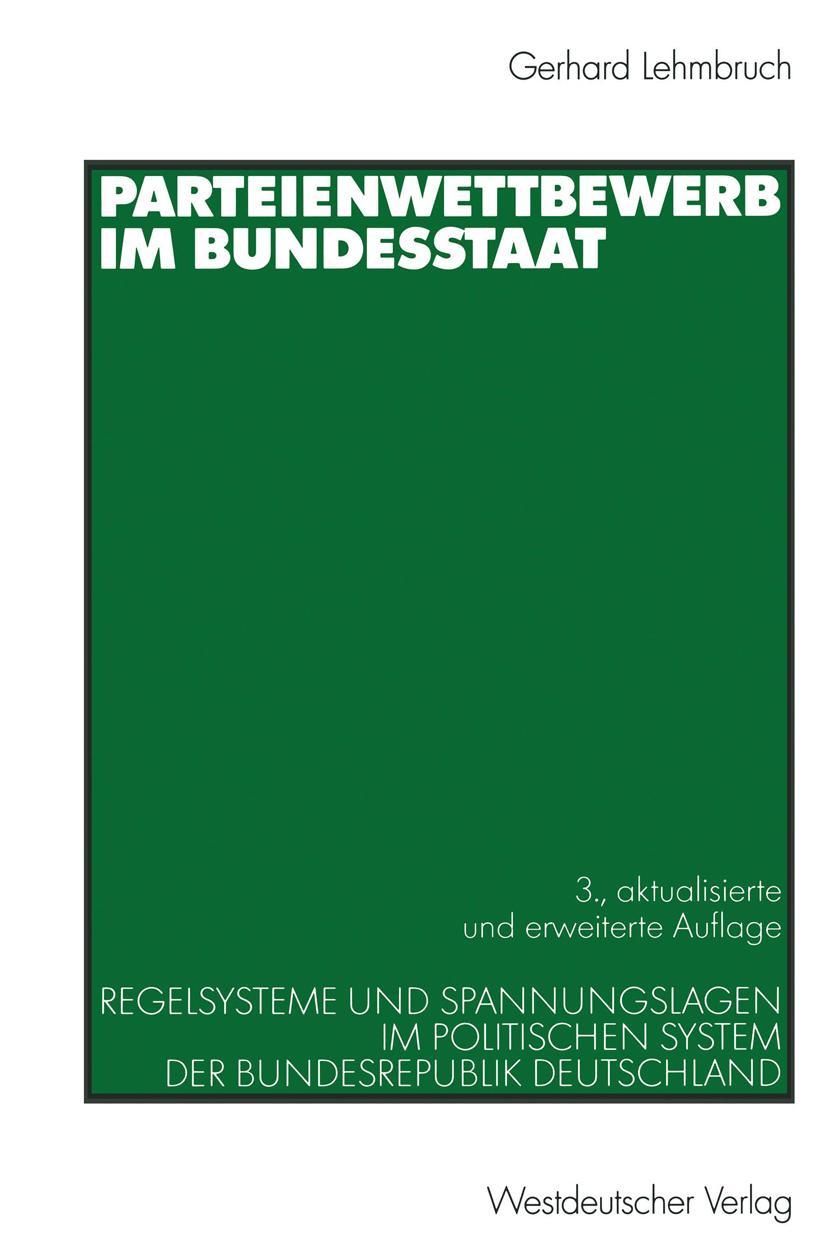 Vorderes Coverbild Parteienwettbewerb im Bundesstaat