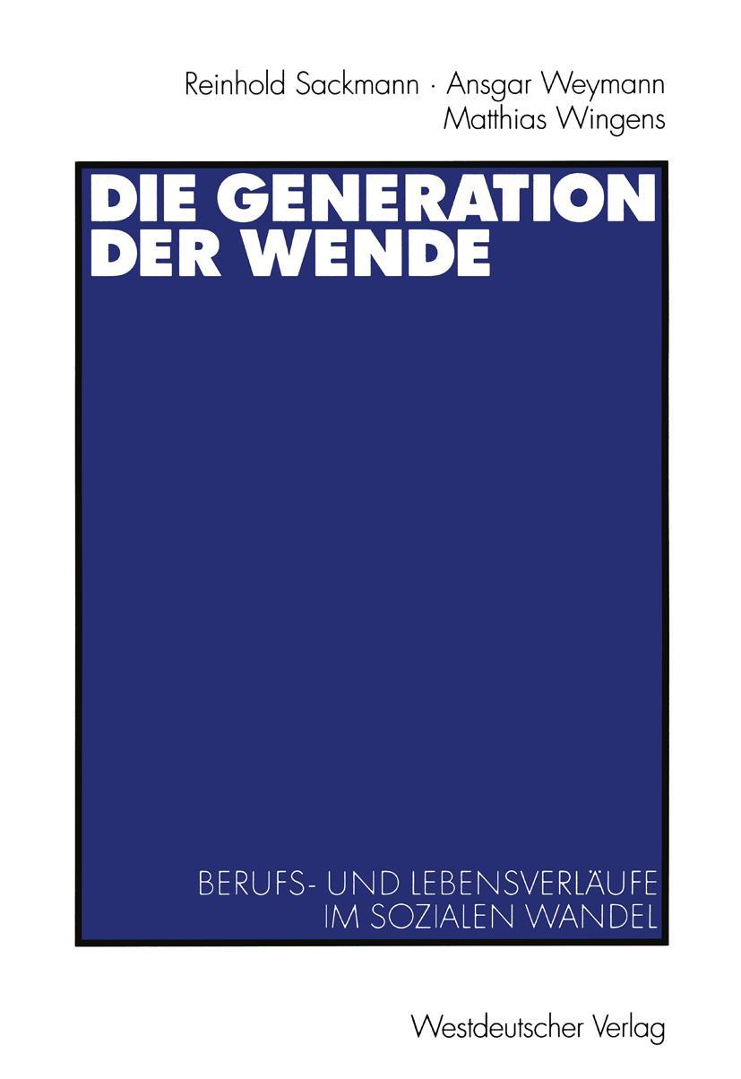 Vorderes Coverbild Die Generation der Wende