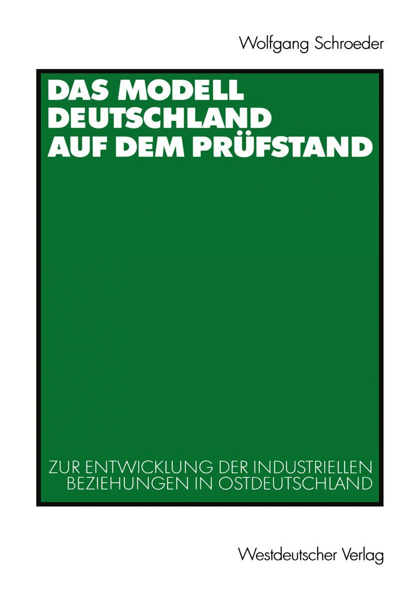 Vorderes Coverbild Das Modell Deutschland auf dem Prüfstand