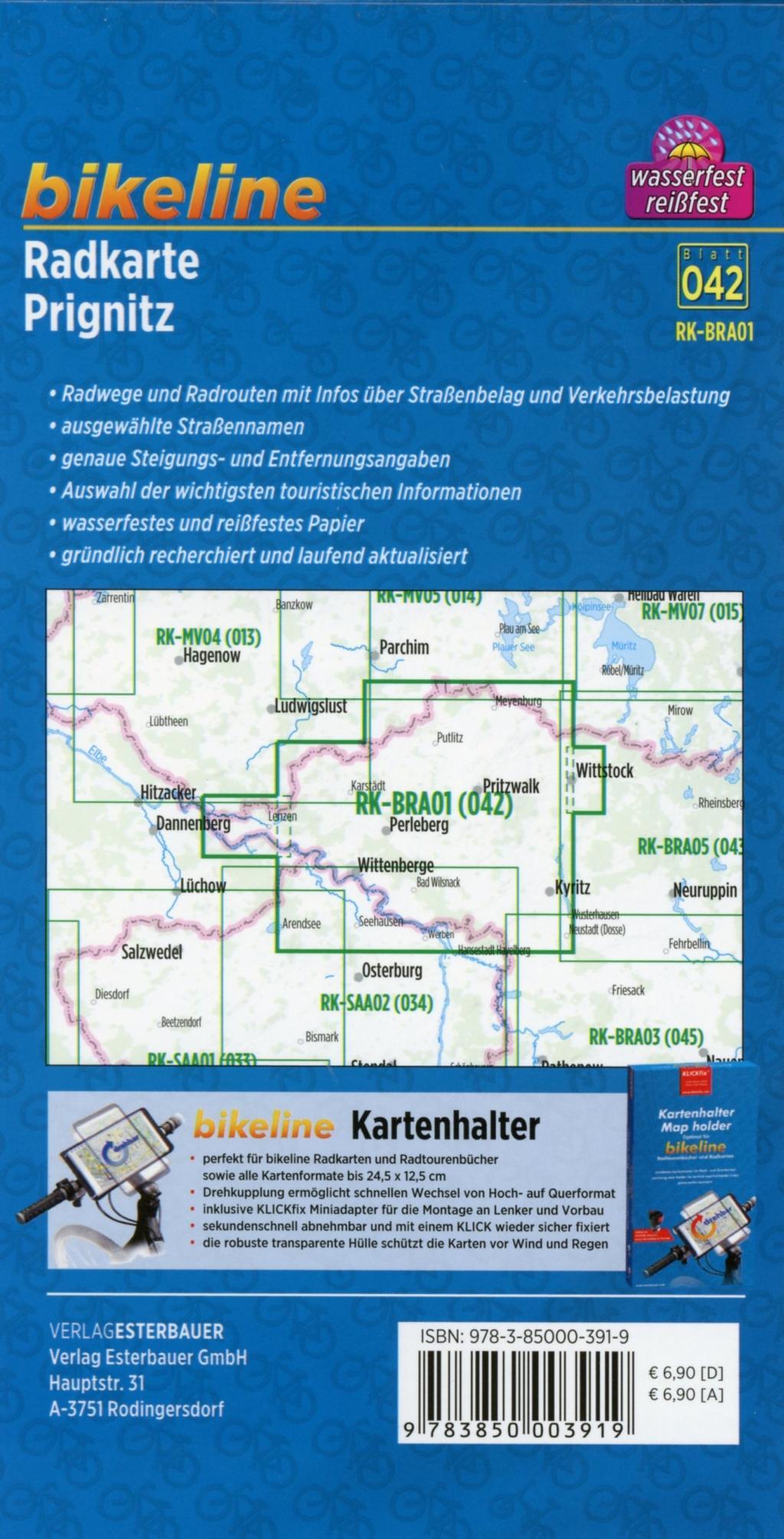 Beispielinhalt (Bild) Bikeline Radkarte Prignitz 1 : 75 000