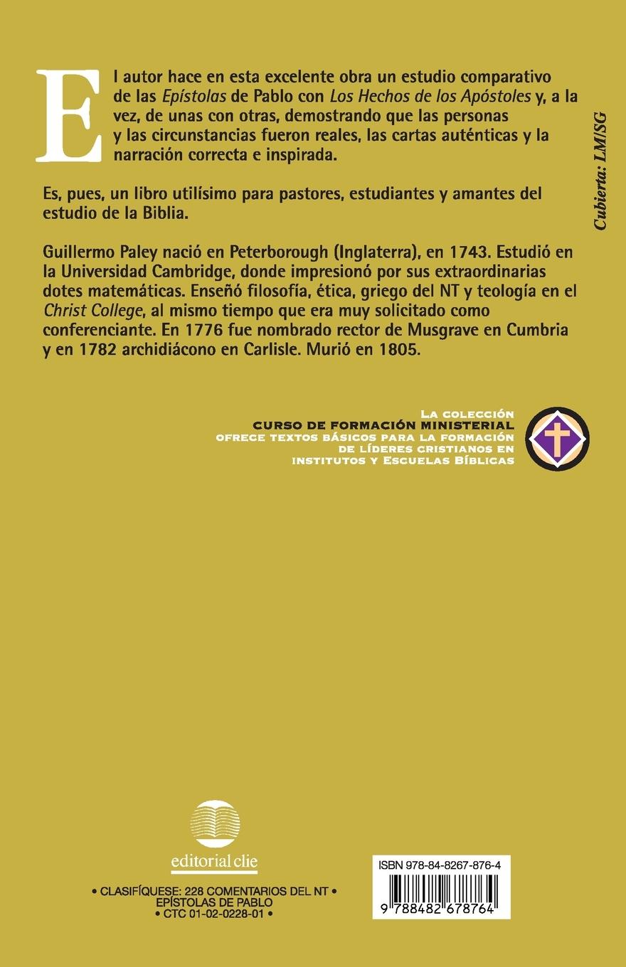 Rückseitencover Epistolas de Pablo