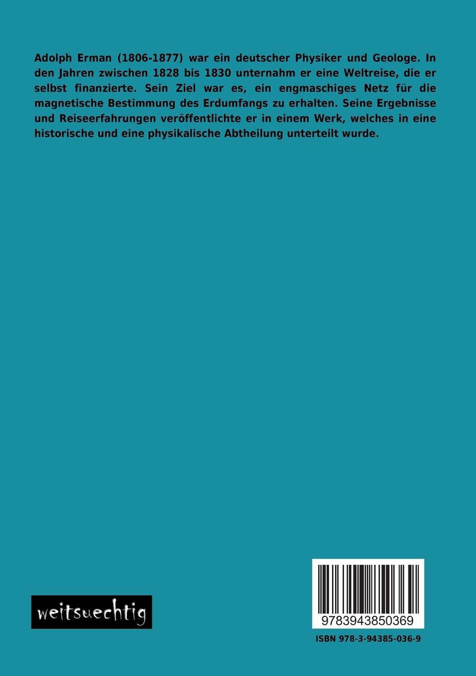 Rückseitencover Reise um die Erde durch Nord-Asien und die beiden Oceane in den Jahre 1828, 1829  und 1830