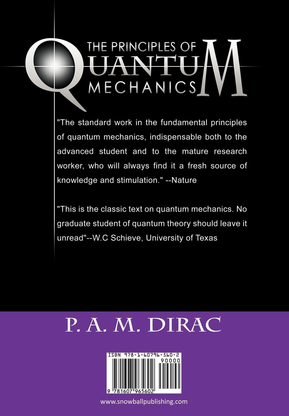 Rückseitencover The Principles of Quantum Mechanics