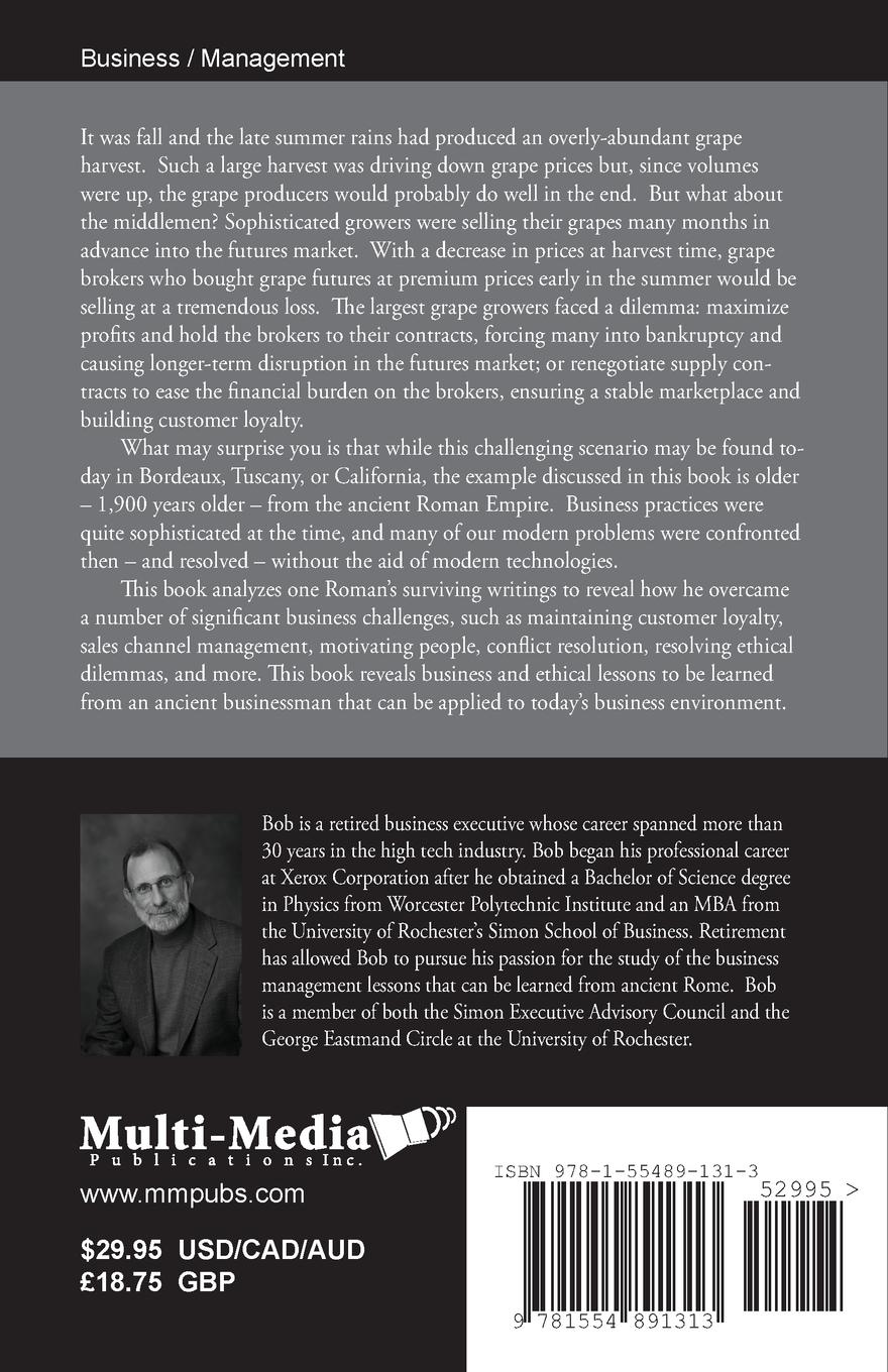 Rückseitencover Entrepreneurship and  Ethics in Ancient Rome