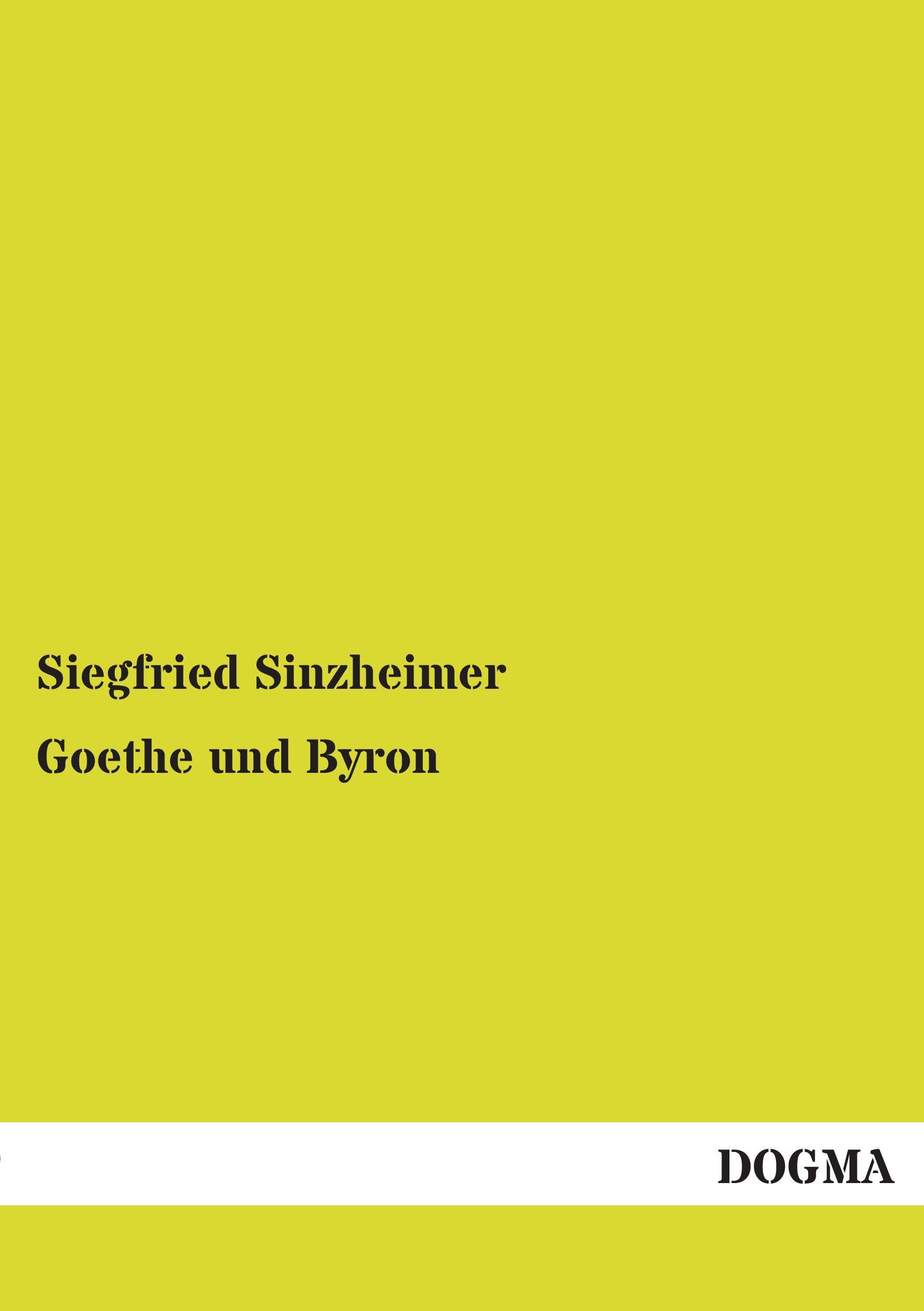 Vorderes Coverbild Goethe und Byron