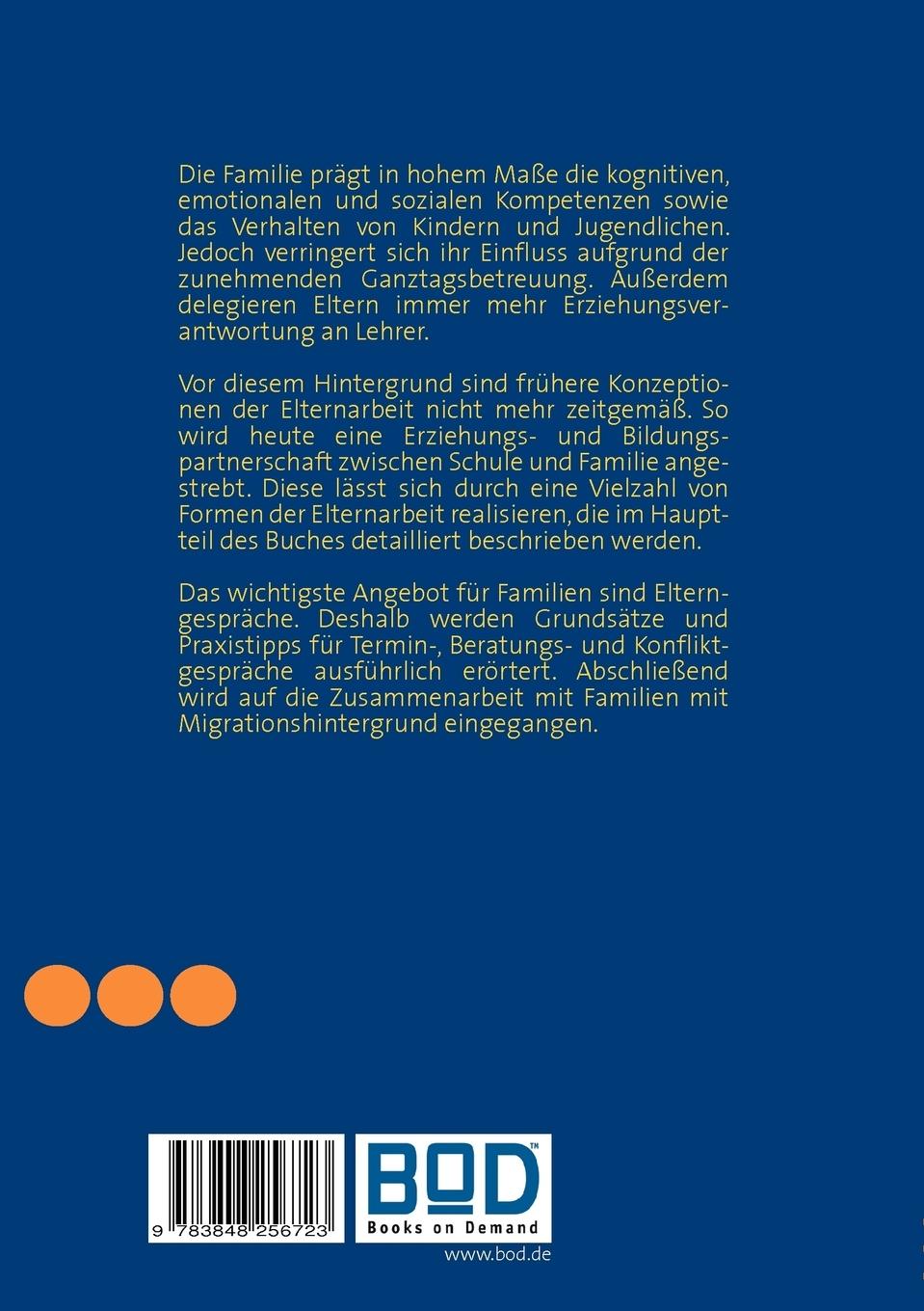 Rückseitencover Elternarbeit in der Schule