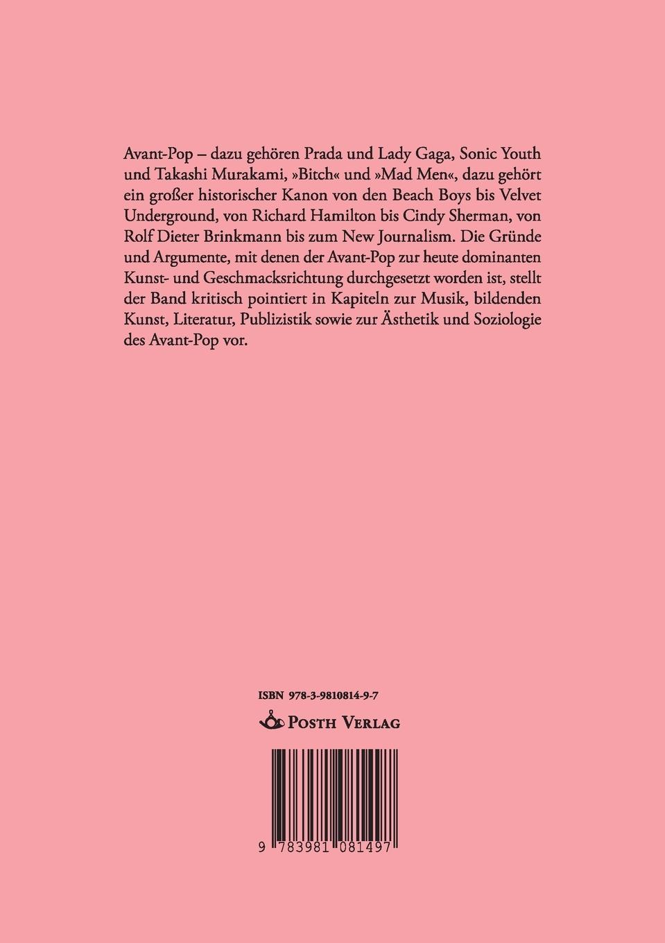 Rückseitencover Avant-Pop