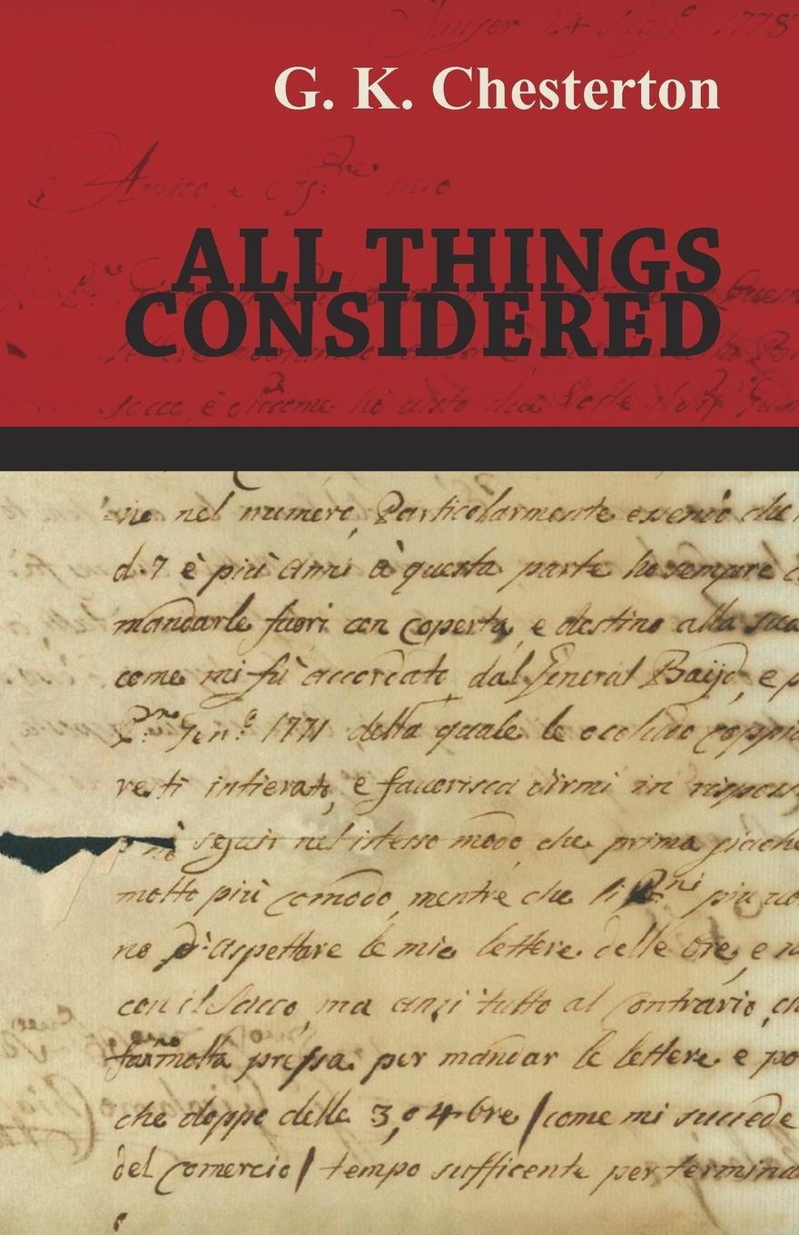 Vorderes Coverbild All Things Considered