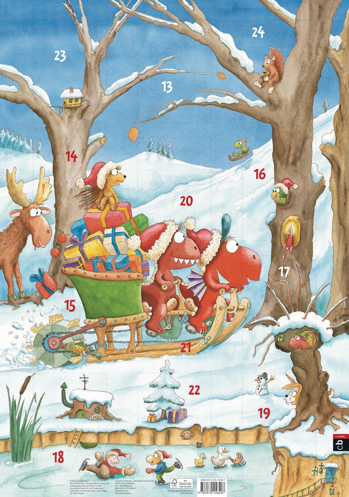 Beispielinhalt (Bild) Der kleine Drache Kokosnuss Adventskalender