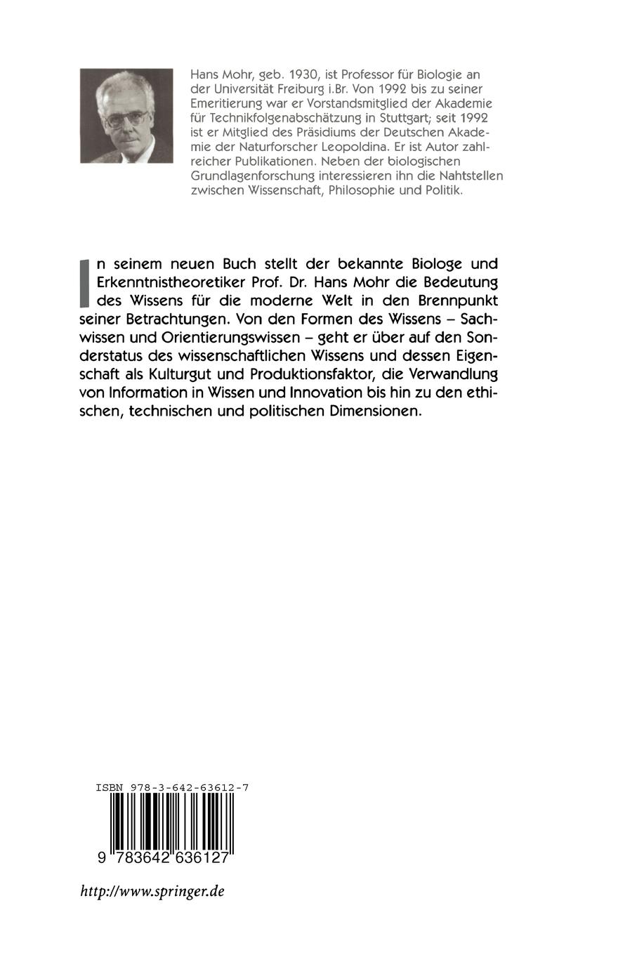 Rückseitencover Wissen - Prinzip und Ressource