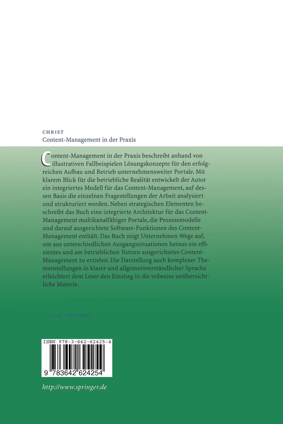 Rückseitencover Content-Management in der Praxis