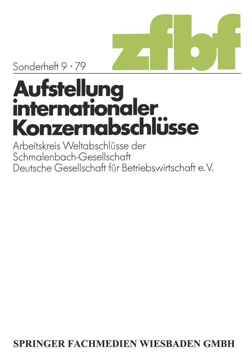 Vorderes Coverbild Aufstellung internationaler Konzernabschlüsse
