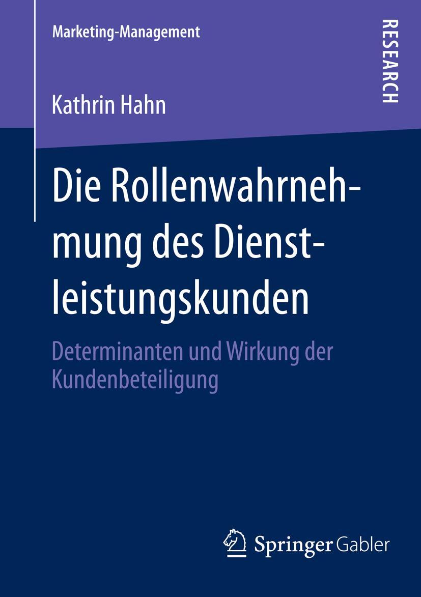 Vorderes Coverbild Die Rollenwahrnehmung des Dienstleistungskunden