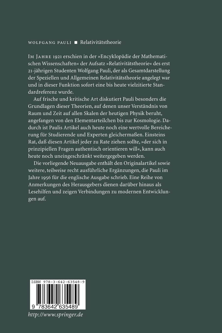 Rückseitencover Relativitätstheorie