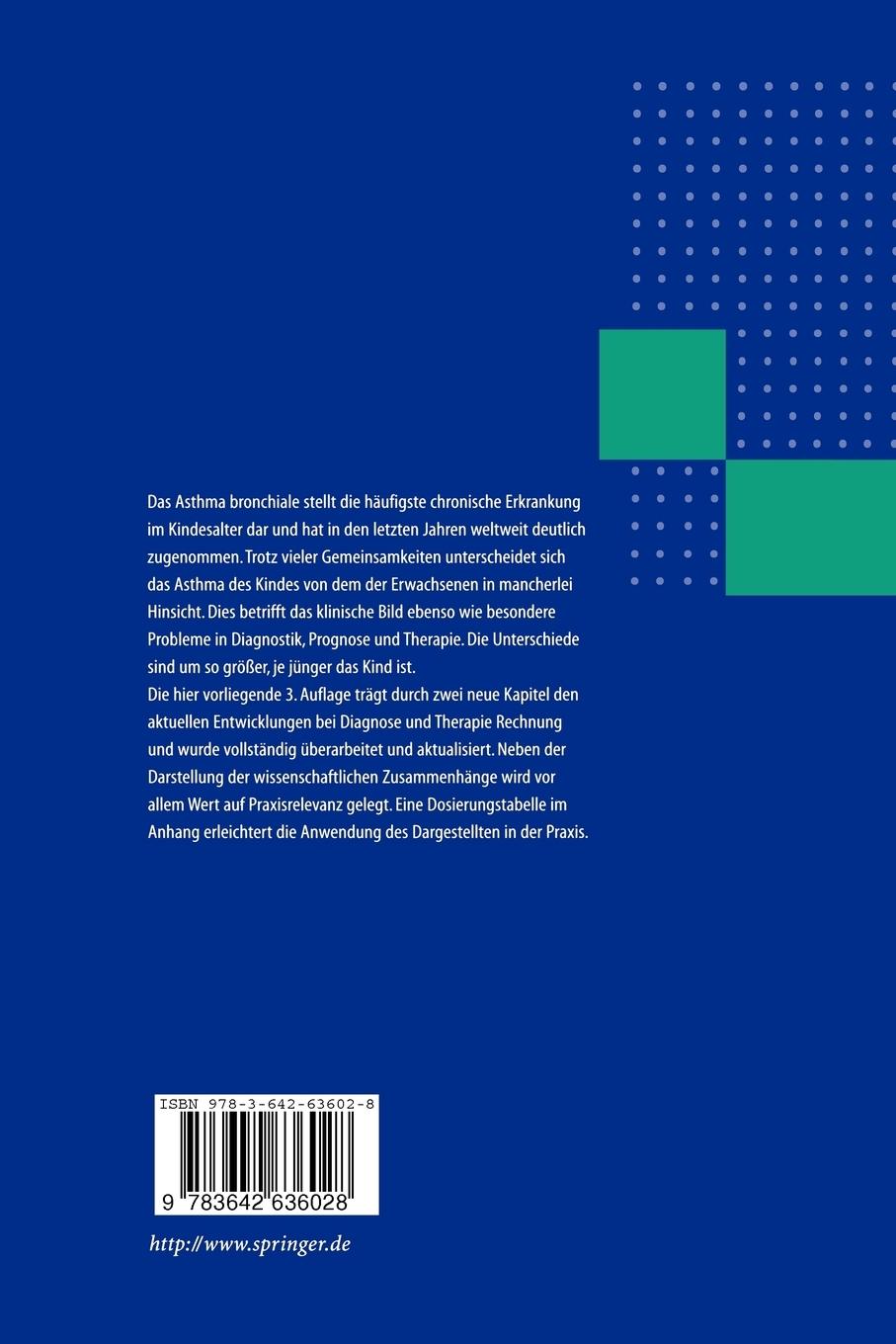Rückseitencover Asthma bronchiale im Kindesalter