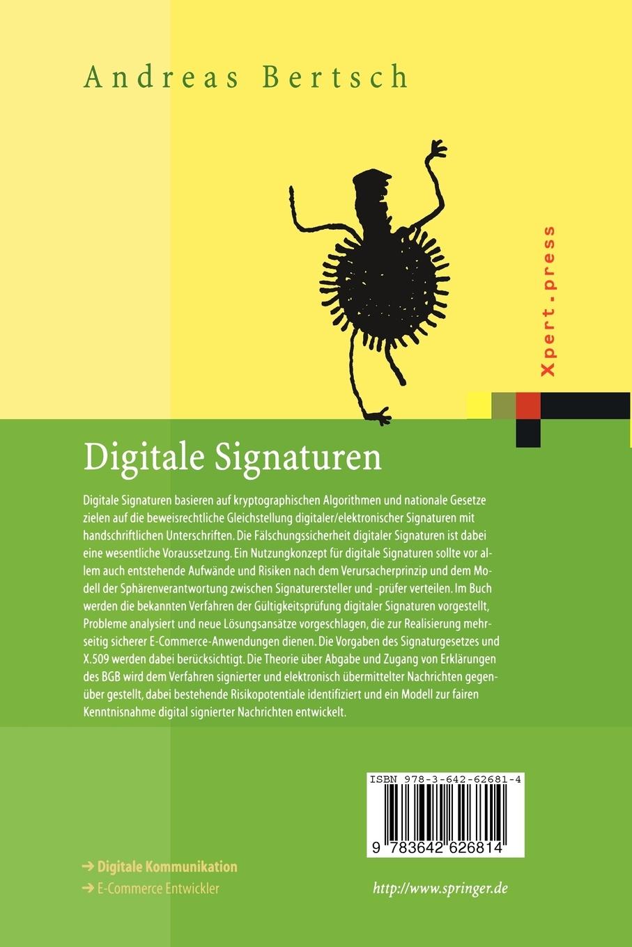 Rückseitencover Digitale Signaturen