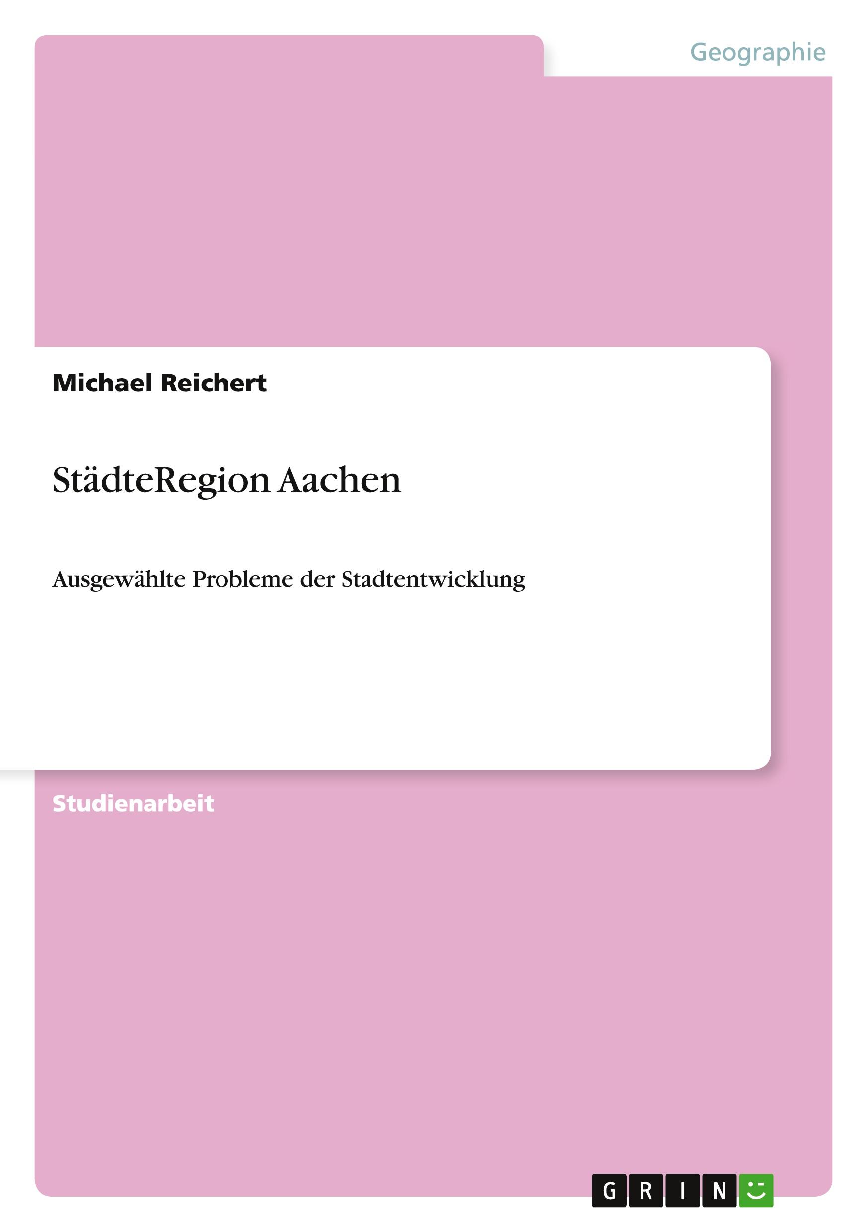 Vorderes Coverbild StädteRegion Aachen