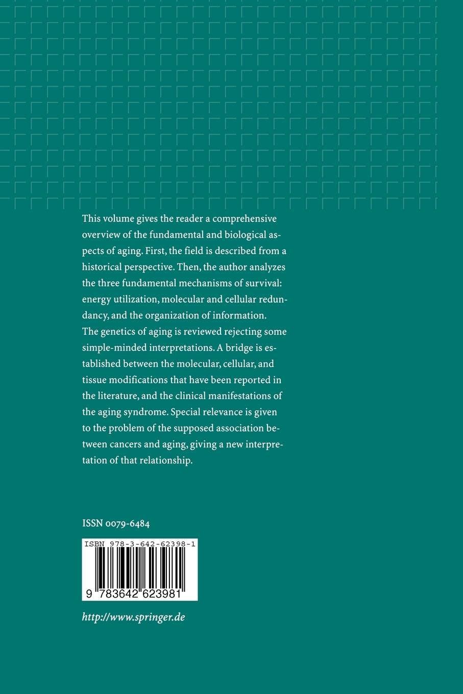 Rückseitencover Biology of Aging