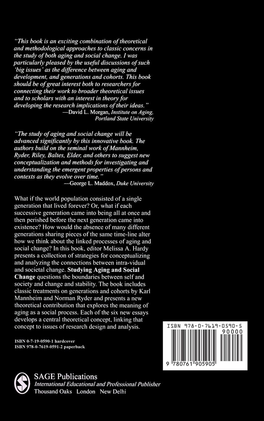 Rückseitencover Studying Aging and Social Change