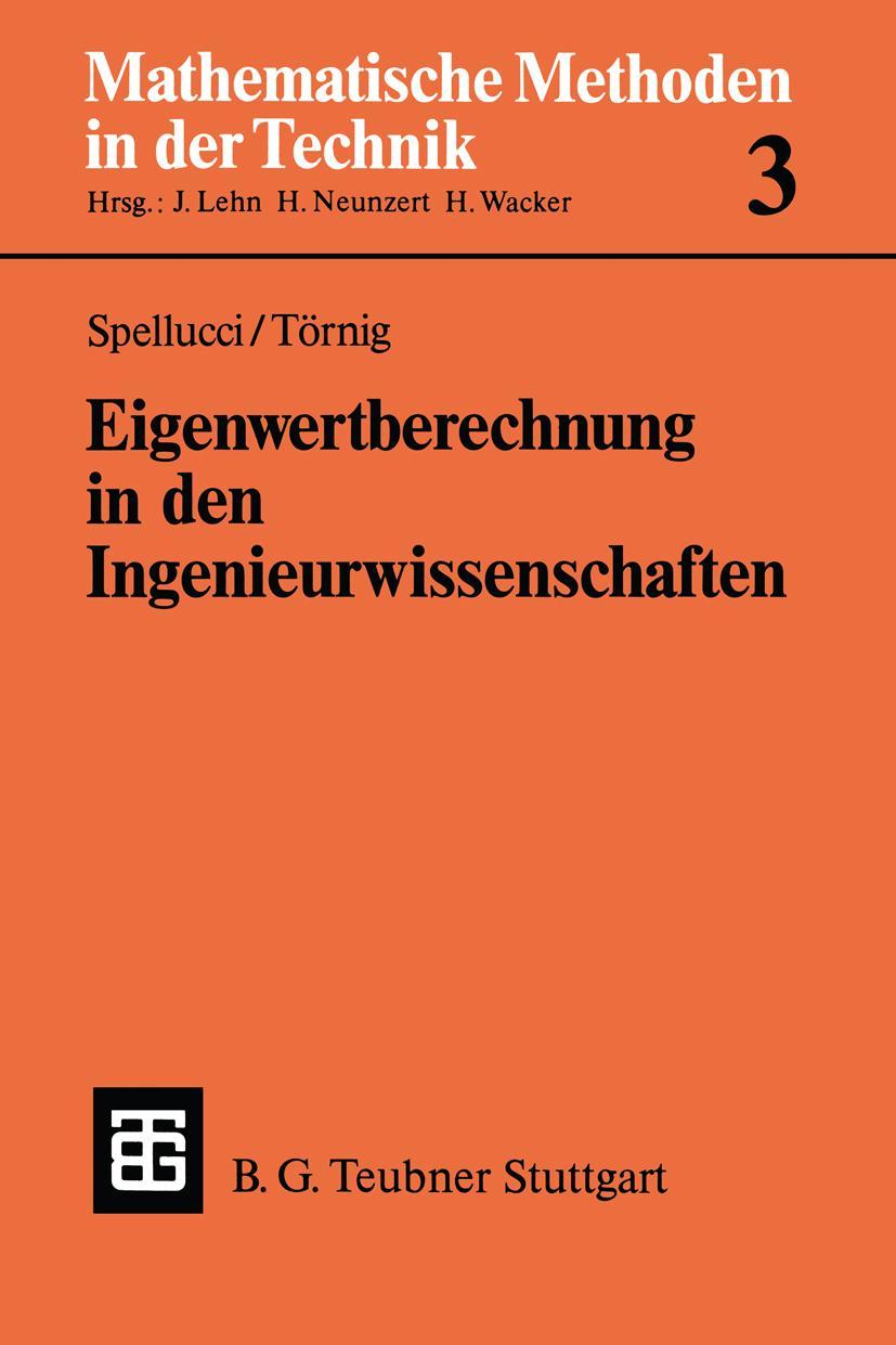 Vorderes Coverbild Eigenwertberechnung in den Ingenieurwissenschaften