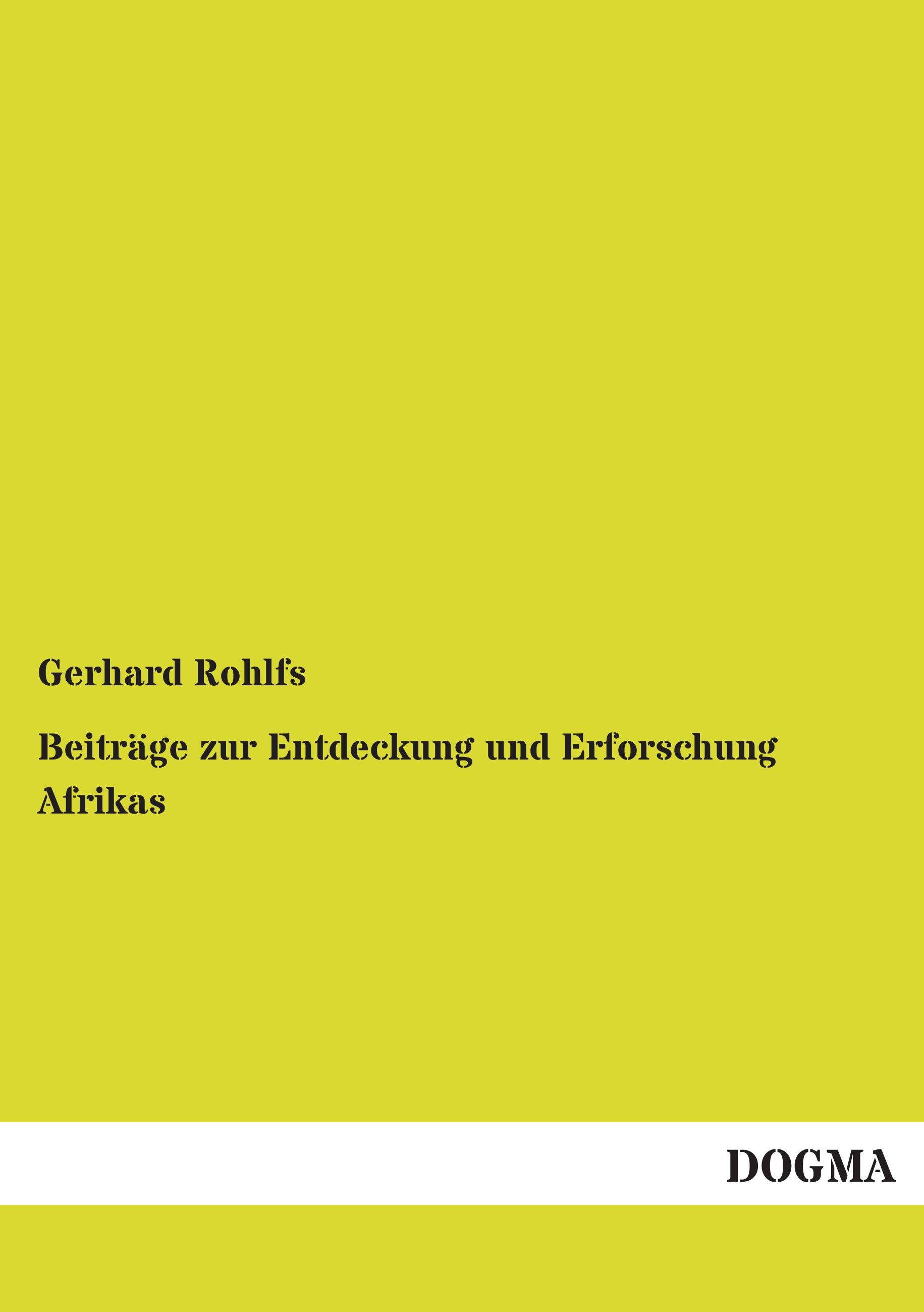 Vorderes Coverbild Beiträge zur Entdeckung und Erforschung Afrikas
