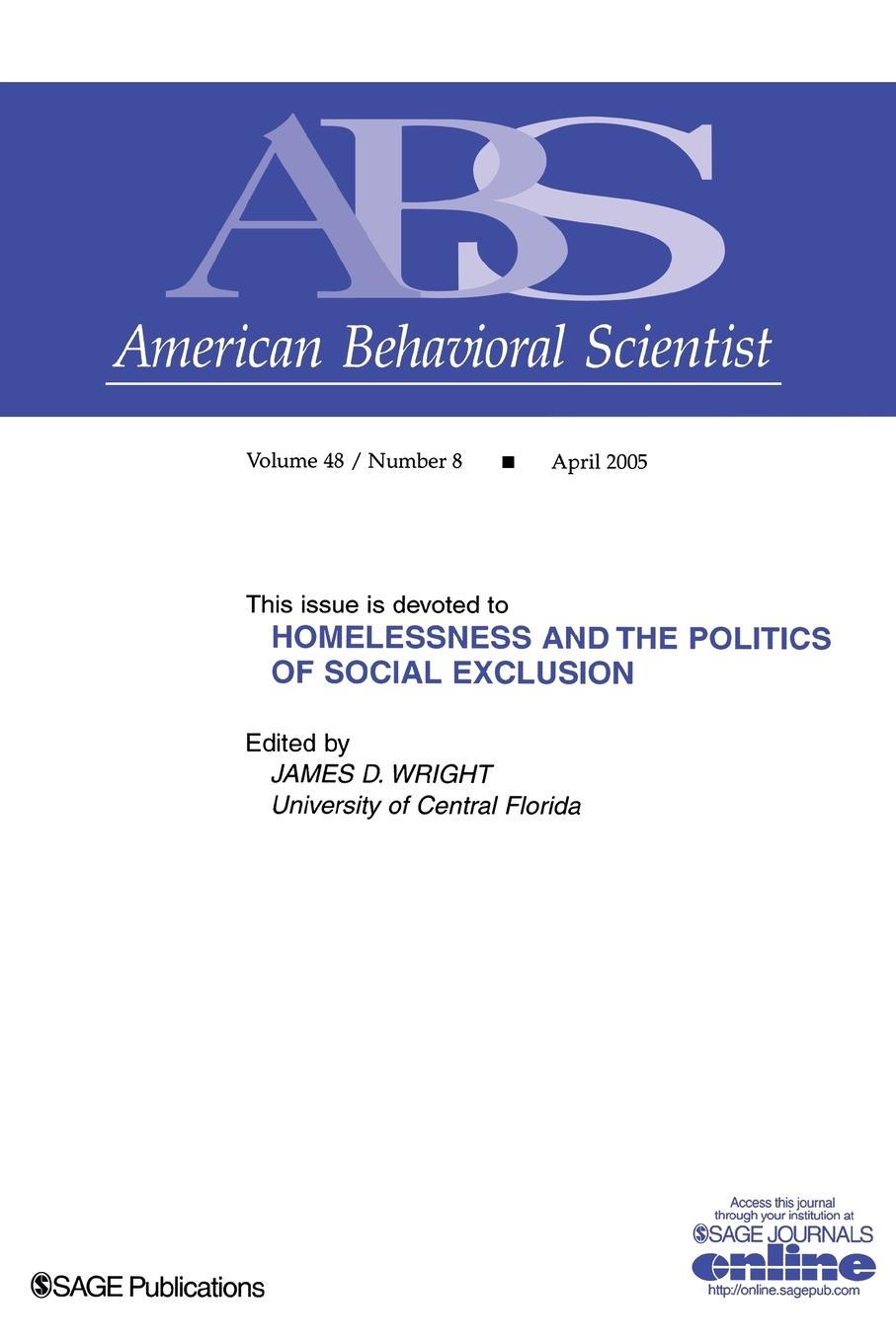 Vorderes Coverbild Homelessness and the Politics of Social Exclusion