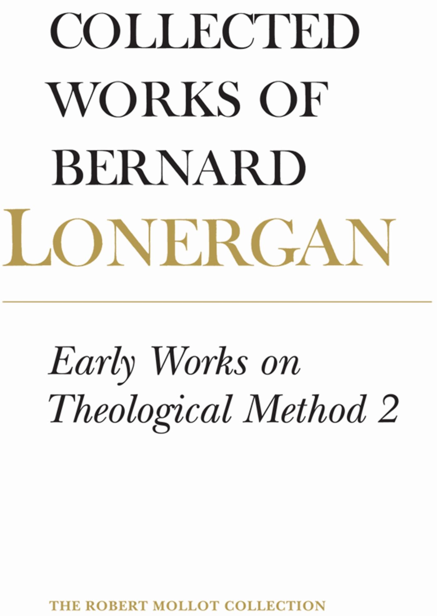 Vorderes Coverbild Early Works on Theological Method 2