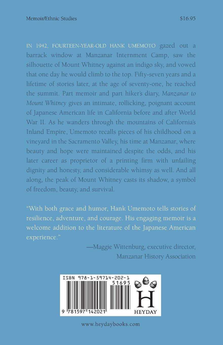 Rückseitencover Manzanar to Mount Whitney