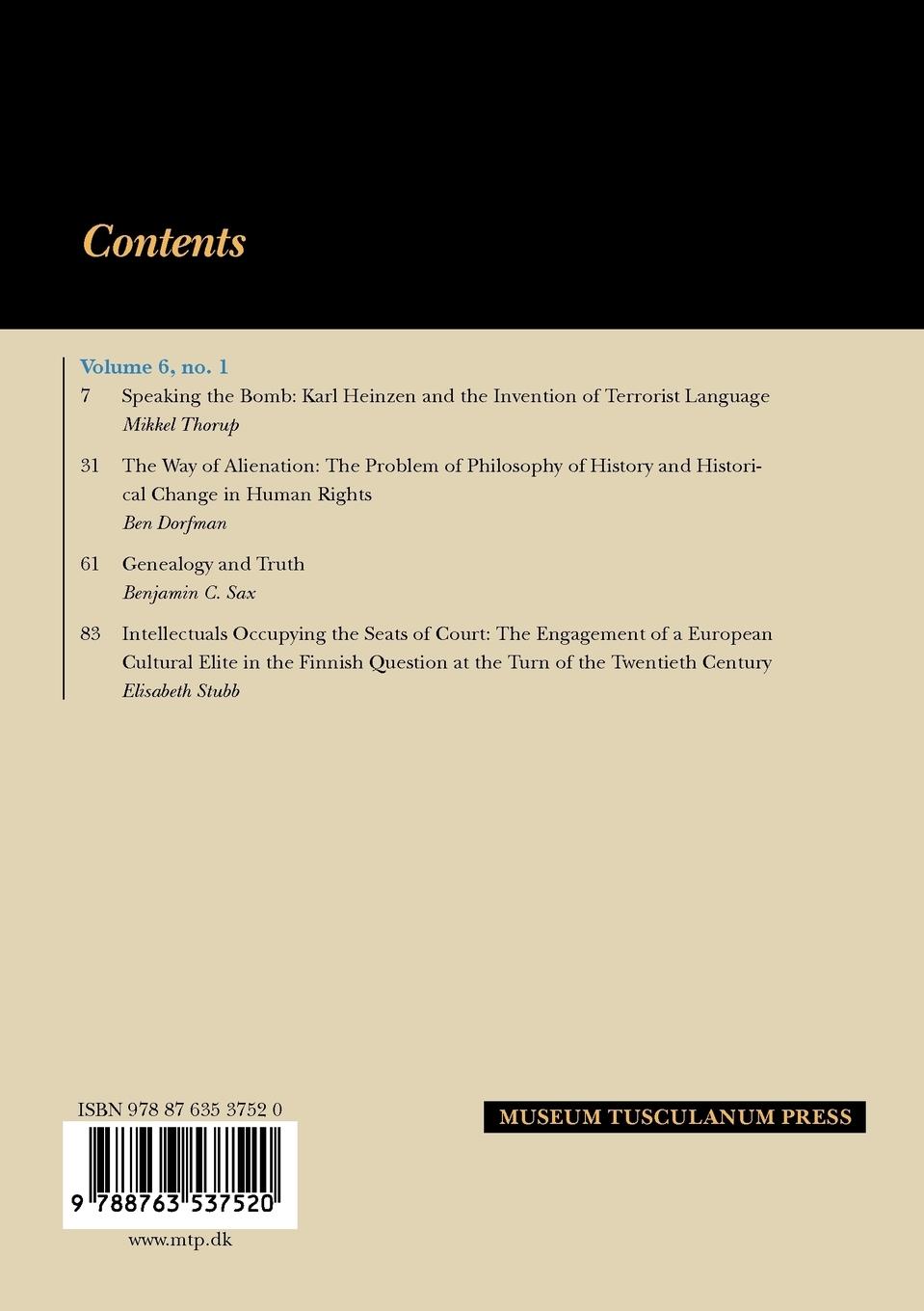 Rückseitencover Ideas in History vol. 6.1