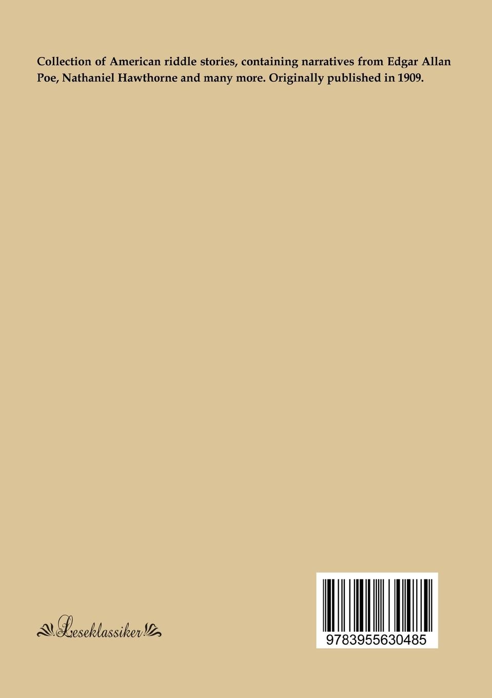 Rückseitencover American Riddle Stories