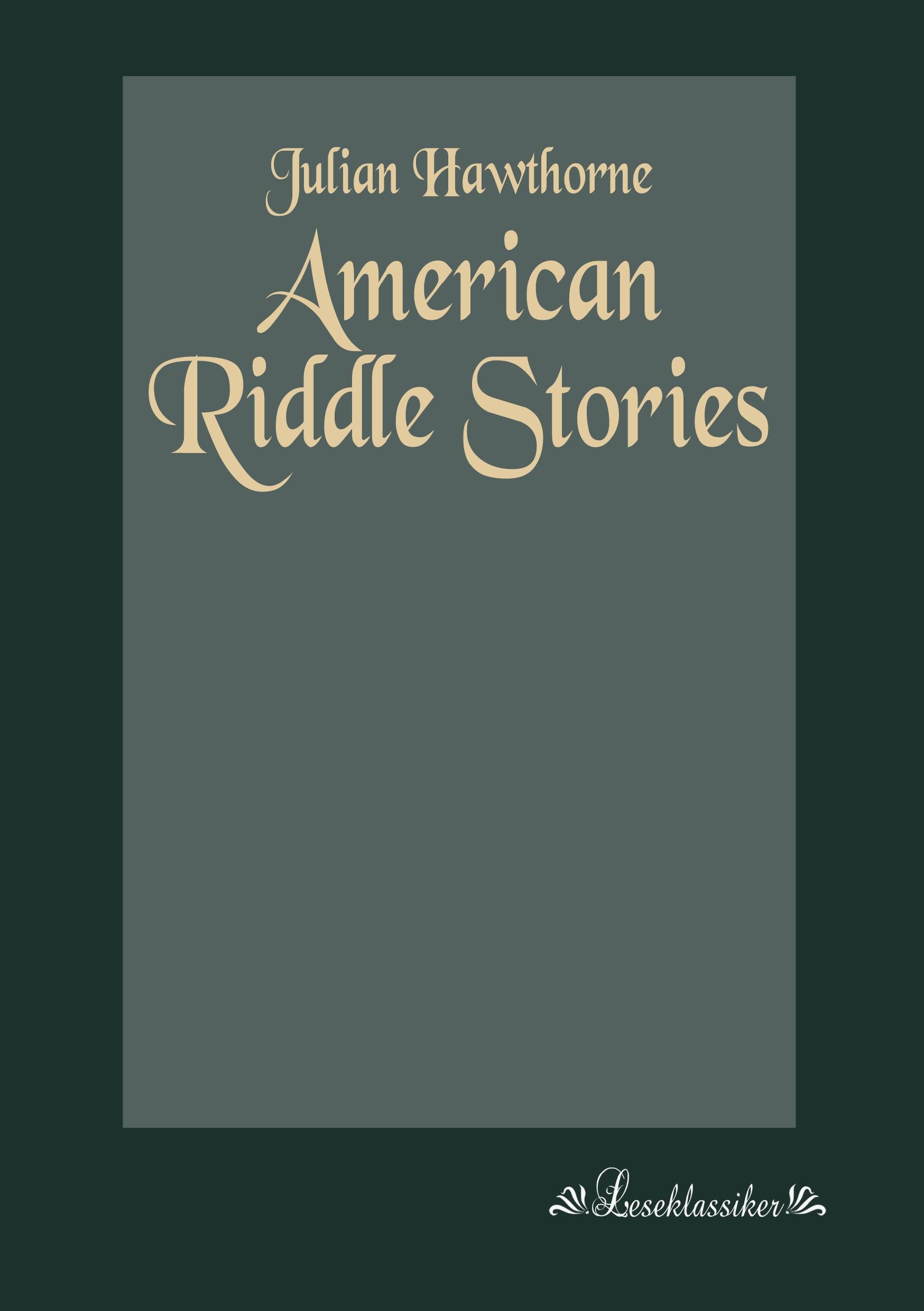Vorderes Coverbild American Riddle Stories