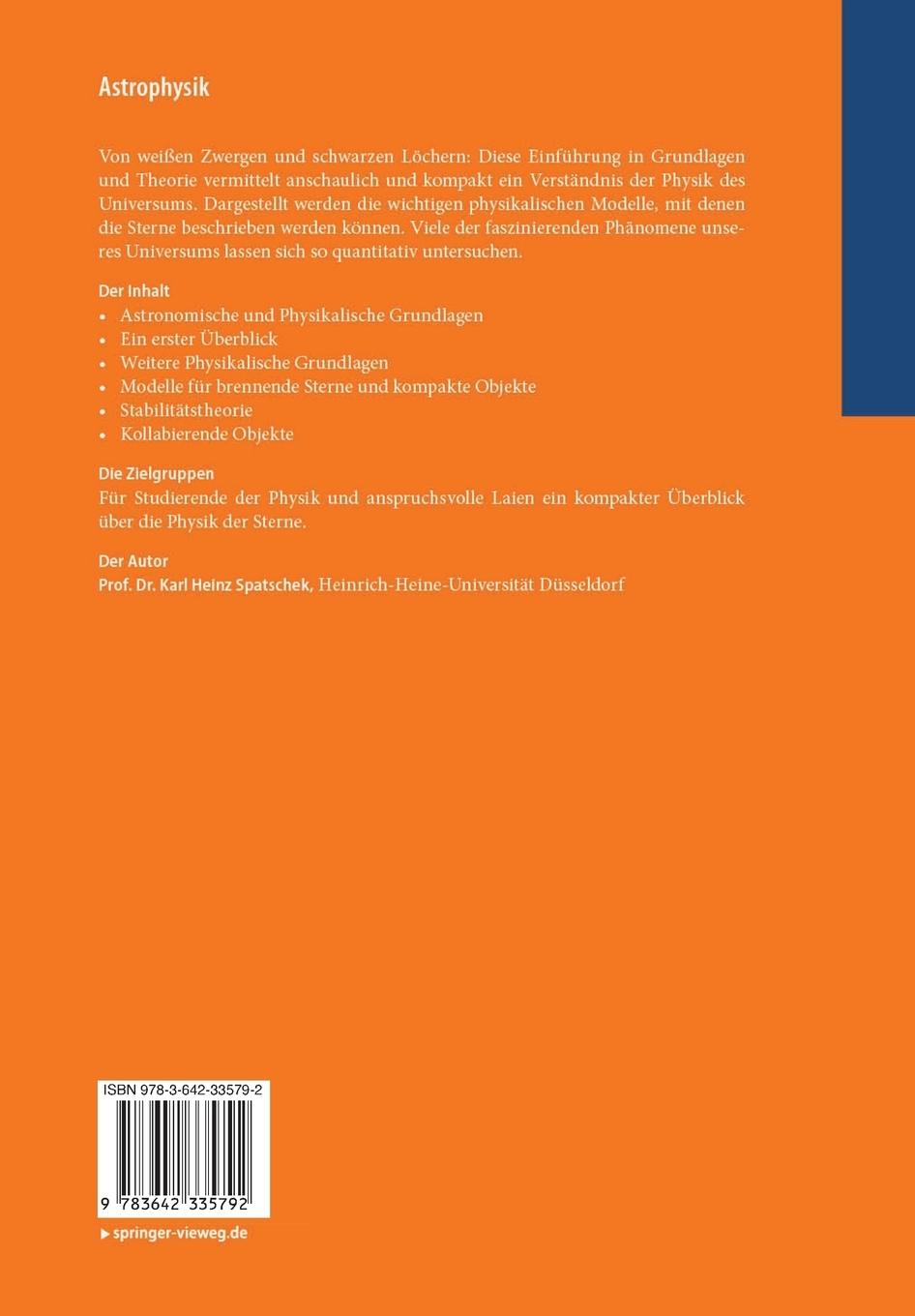 Rückseitencover Astrophysik