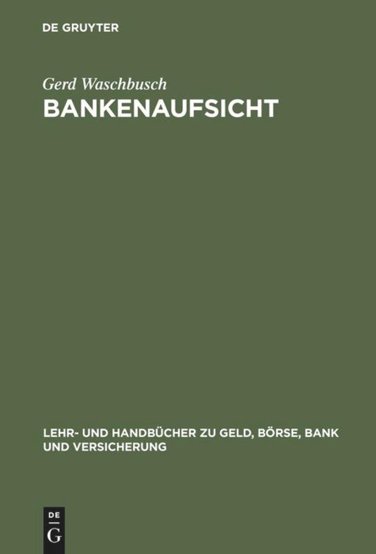 Vorderes Coverbild Bankenaufsicht