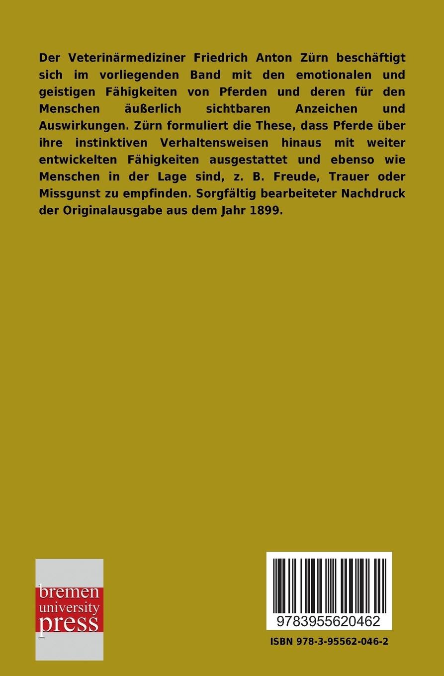 Rückseitencover Die intellektuellen Eigenschaften der Pferde