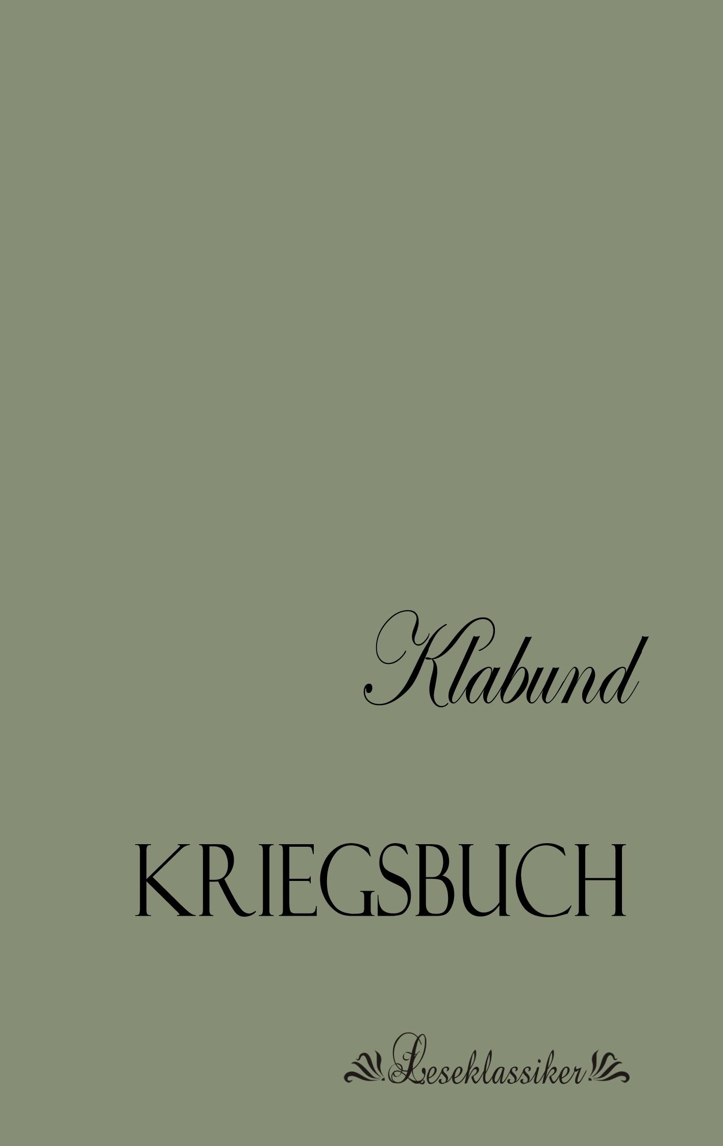 Vorderes Coverbild Kriegsbuch