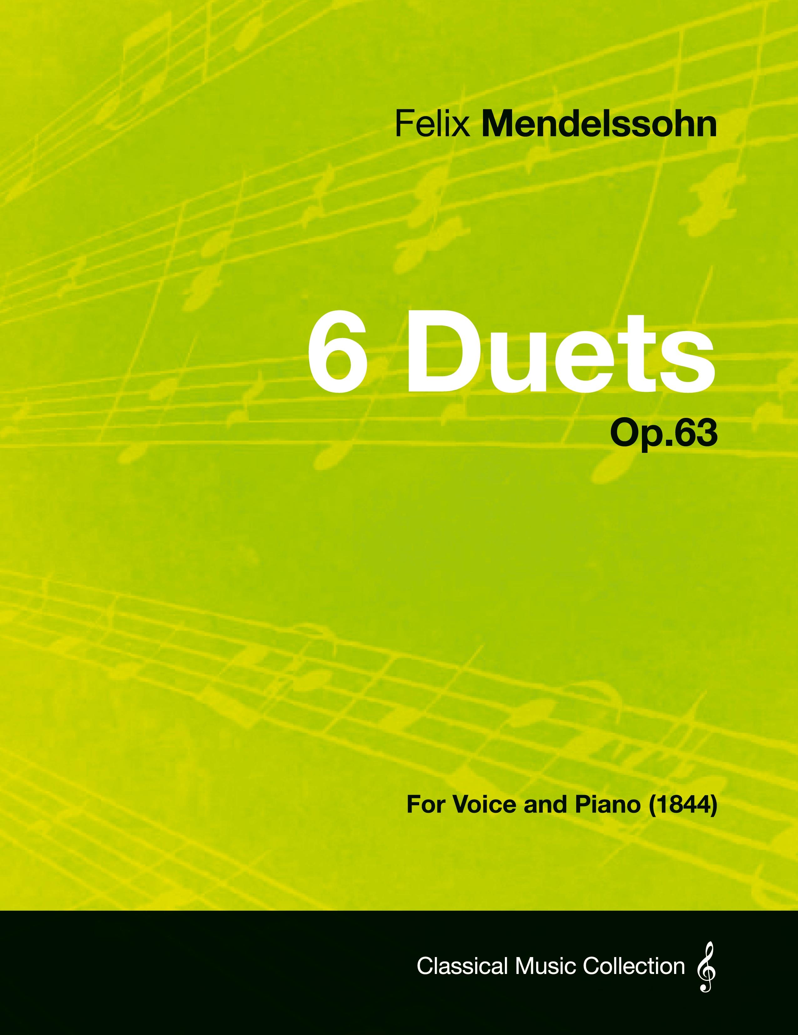 Vorderes Coverbild 6 Duets Op.63 - For Voice and Piano (1844)