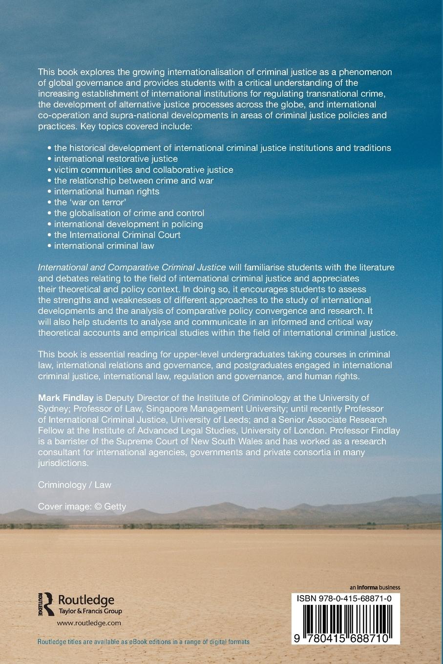Rückseitencover International and Comparative Criminal Justice