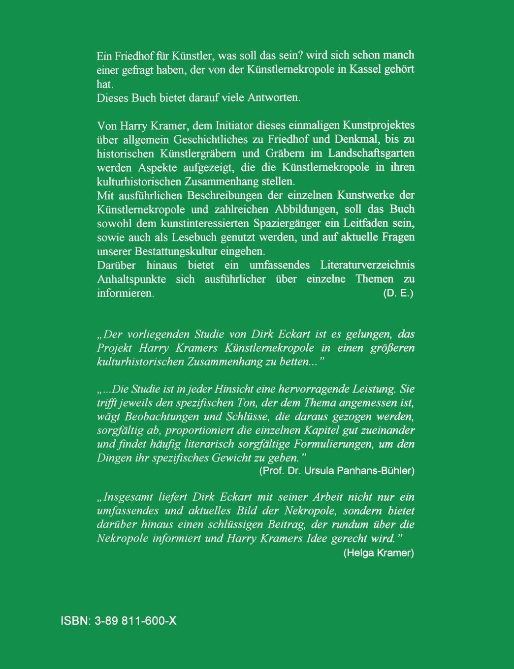 Rückseitencover Die Kasseler Künstlernekropole