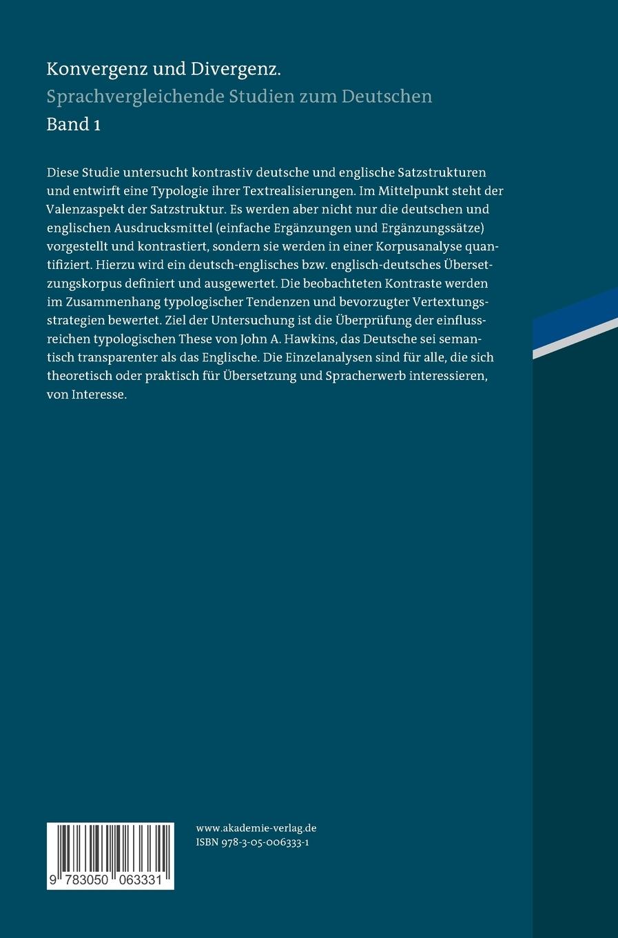 Rückseitencover Satzstrukturen im Deutschen und Englischen