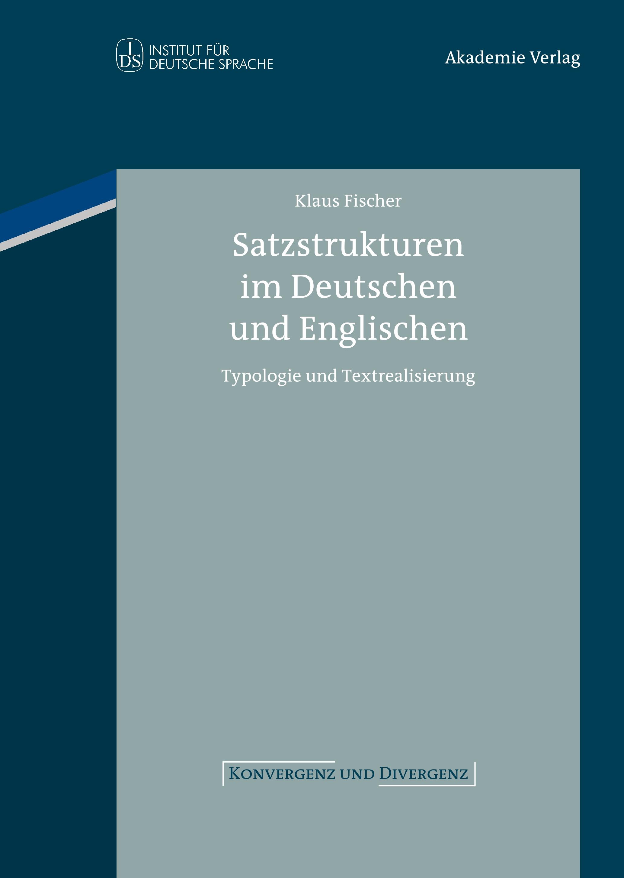 Vorderes Coverbild Satzstrukturen im Deutschen und Englischen