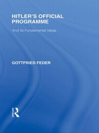 Vorderes Coverbild Hitler's Official Programme RLE Responding to Fascism