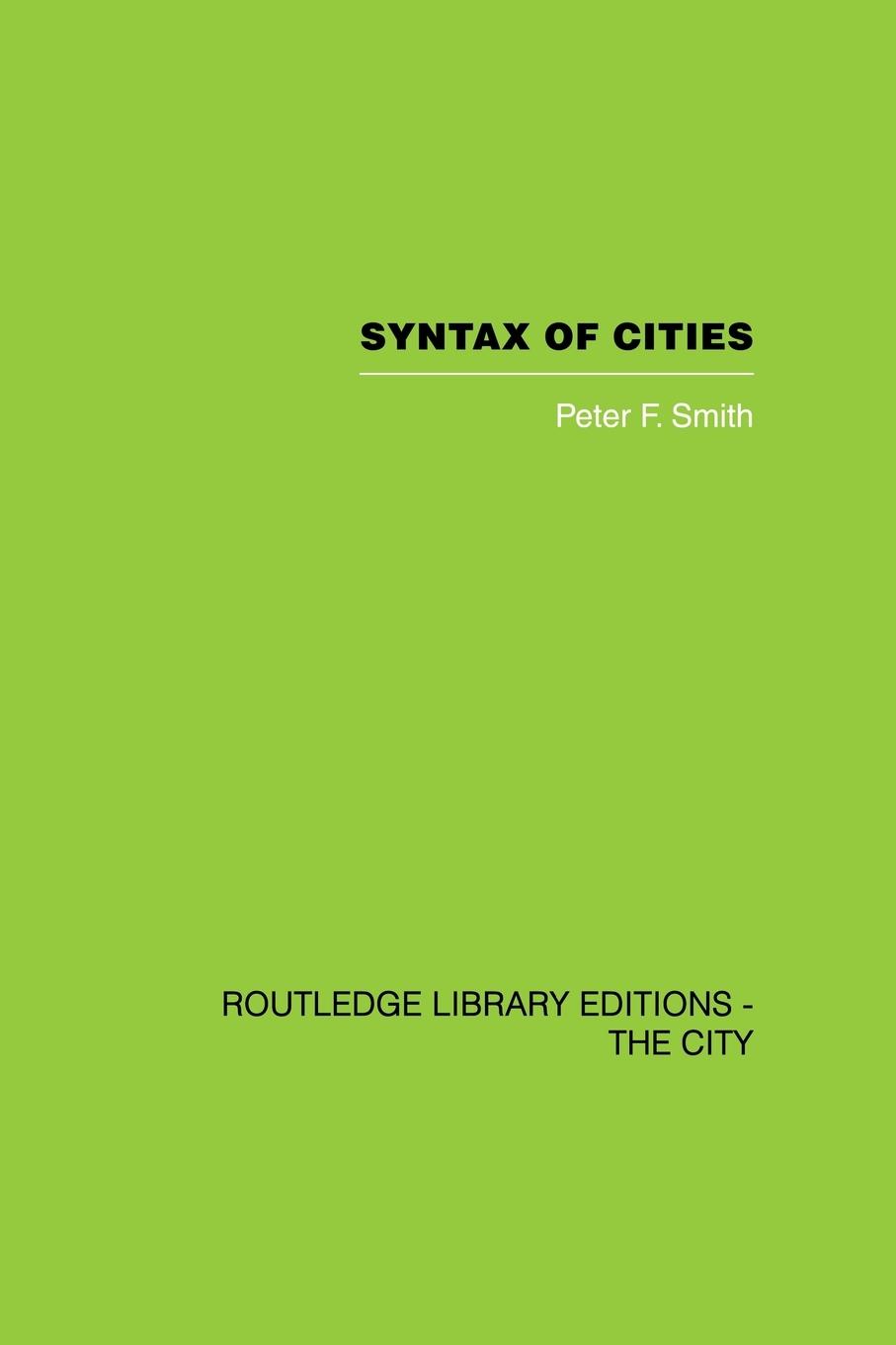 Vorderes Coverbild Syntax of Cities