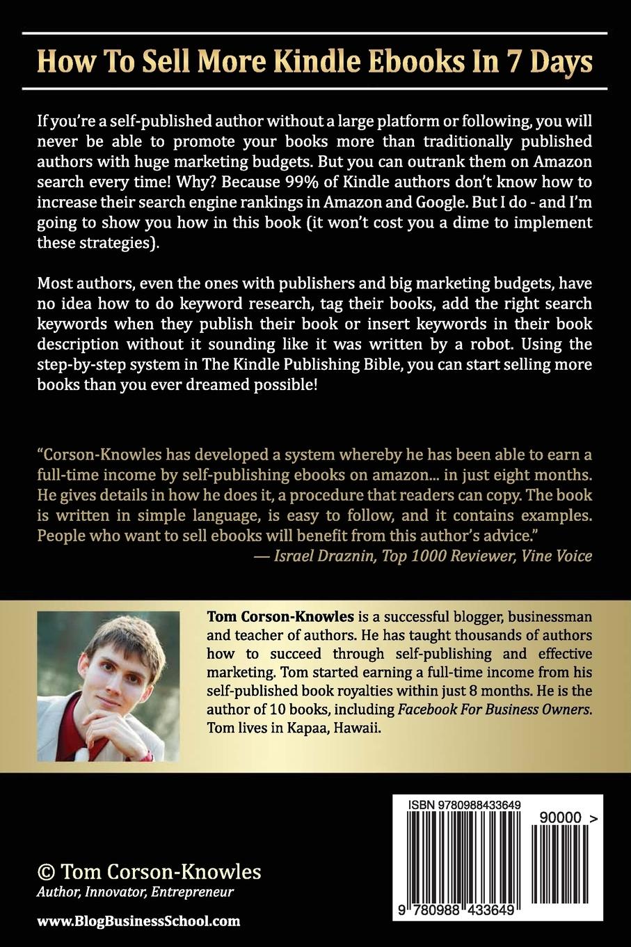 Rückseitencover The Kindle Publishing Bible