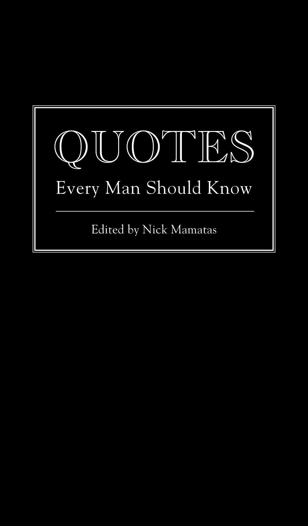 Vorderes Coverbild Quotes Every Man Should Know