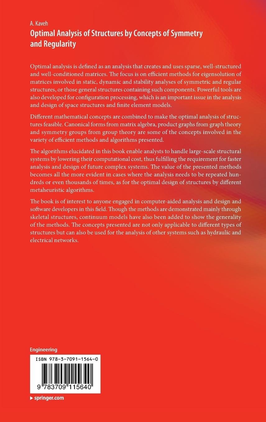 Rückseitencover Optimal Analysis of Structures by Concepts of Symmetry and Regularity