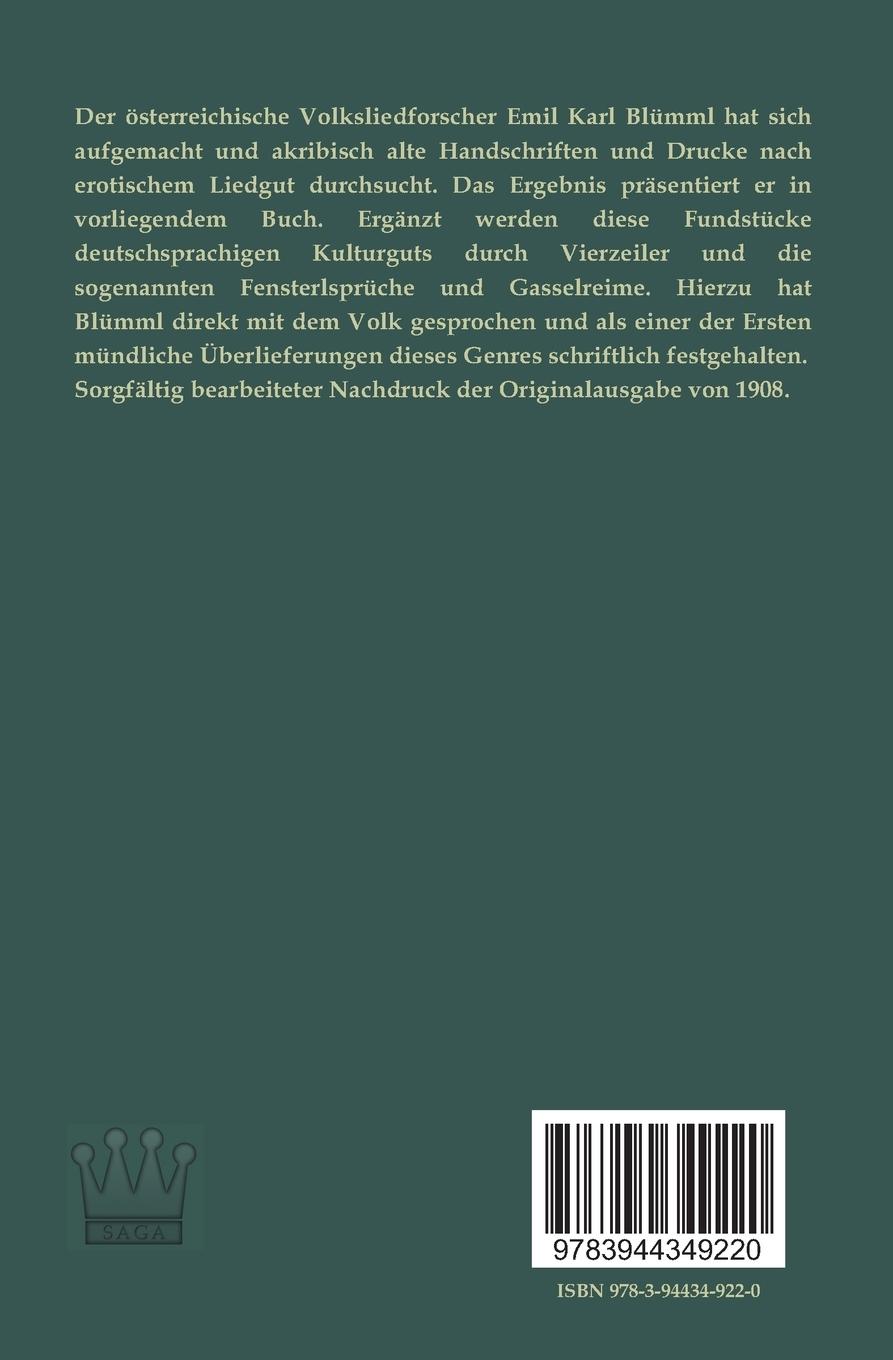 Rückseitencover Futilitates - Beiträge zur volkskundlichen Erotik