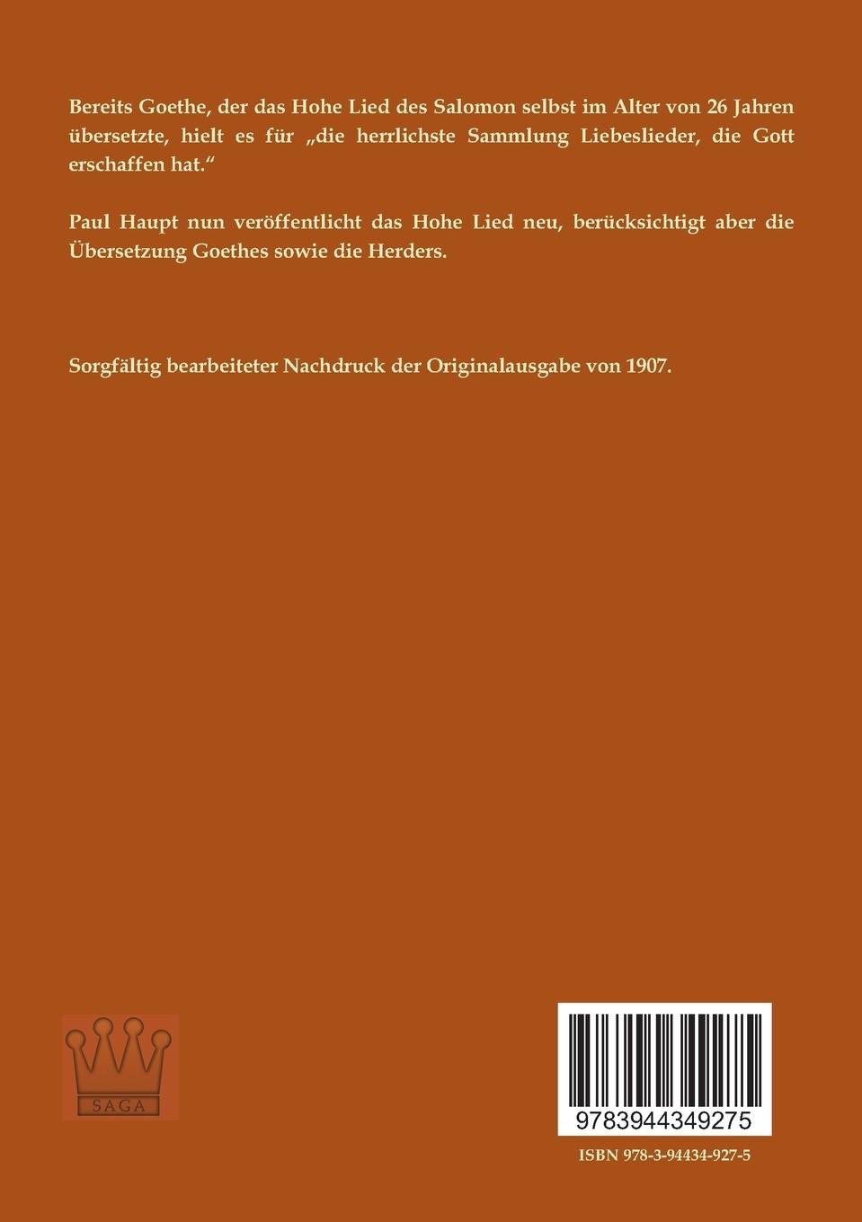 Rückseitencover Biblische Liebeslieder